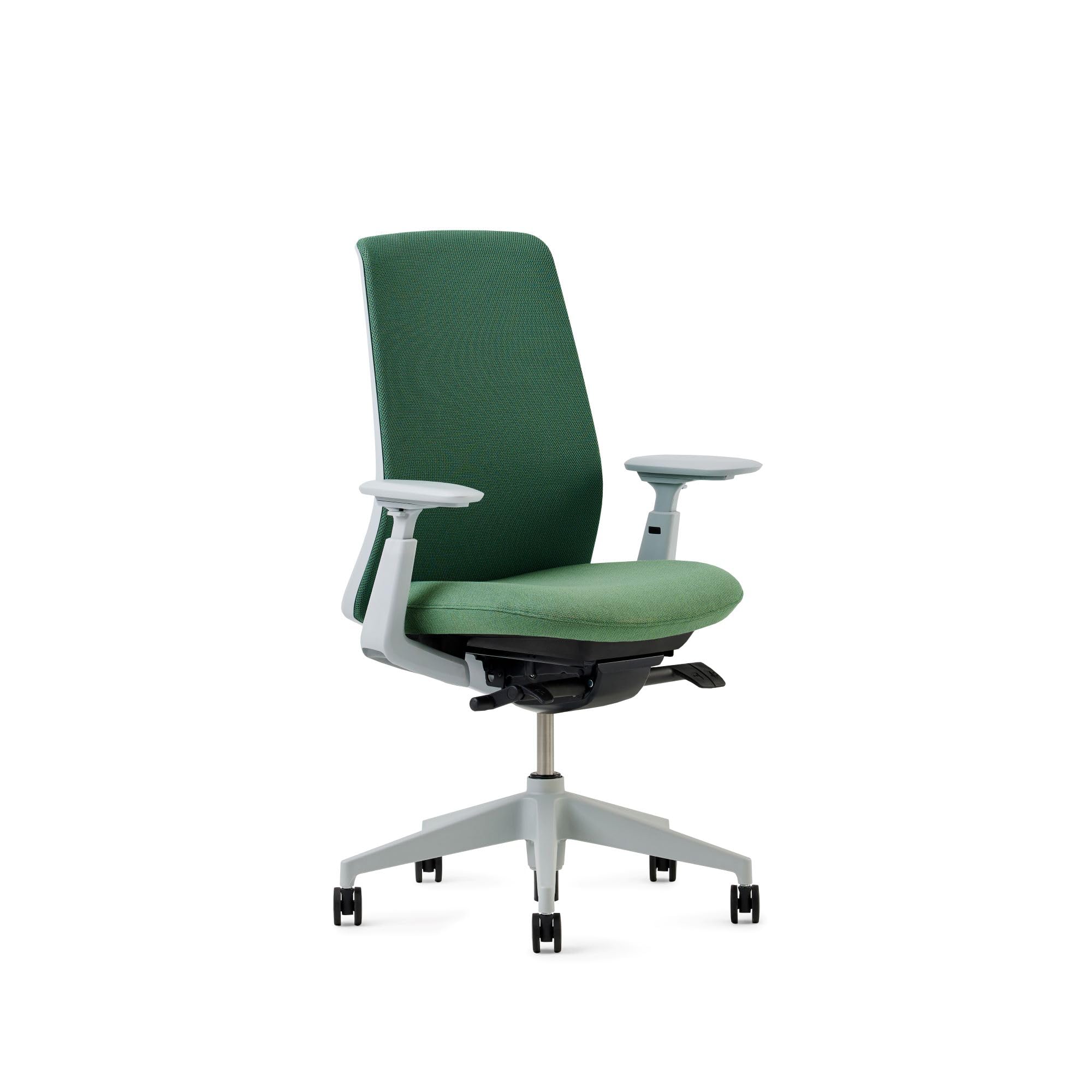 Haworth Soji Office Chair With Ergonomic Adjustments And Lumbar Support, Flexible Mesh Back (Juniper)