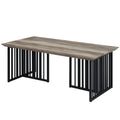Acme Furniture Zudora Rectangular Wood & Metal Coffee Table in Antique Oak/Black