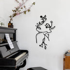 3 Pcs Metal Wall Art Decor Minimalist Abstract Woman Wall Art Metal Modern Line Drawing Wall Art Decor Female Single Line Wall H