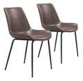 Zuo Byron Dining Chair (Set of 2) Brown
