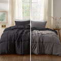 Kasentex Twin Size Comforter Set With 1 Sham - Down Alternative Duvet Insert With Corner Ties, Reversible, Lightweight, Ultra So