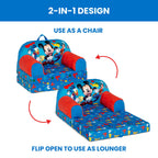 Delta Children - Mickey Mouse Cozee Buddy Flip-Out Kids Chair, Blue