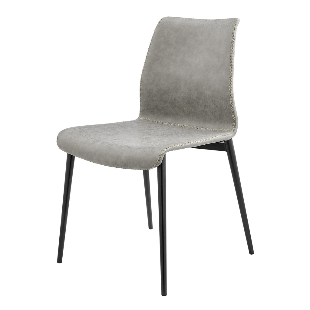 Npd Furniture And More Jayden Pu Dining Side Chair, Vintage Mist Gray - (Set Of 2)