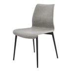 Npd Furniture And More Jayden Pu Dining Side Chair, Vintage Mist Gray - (Set Of 2)