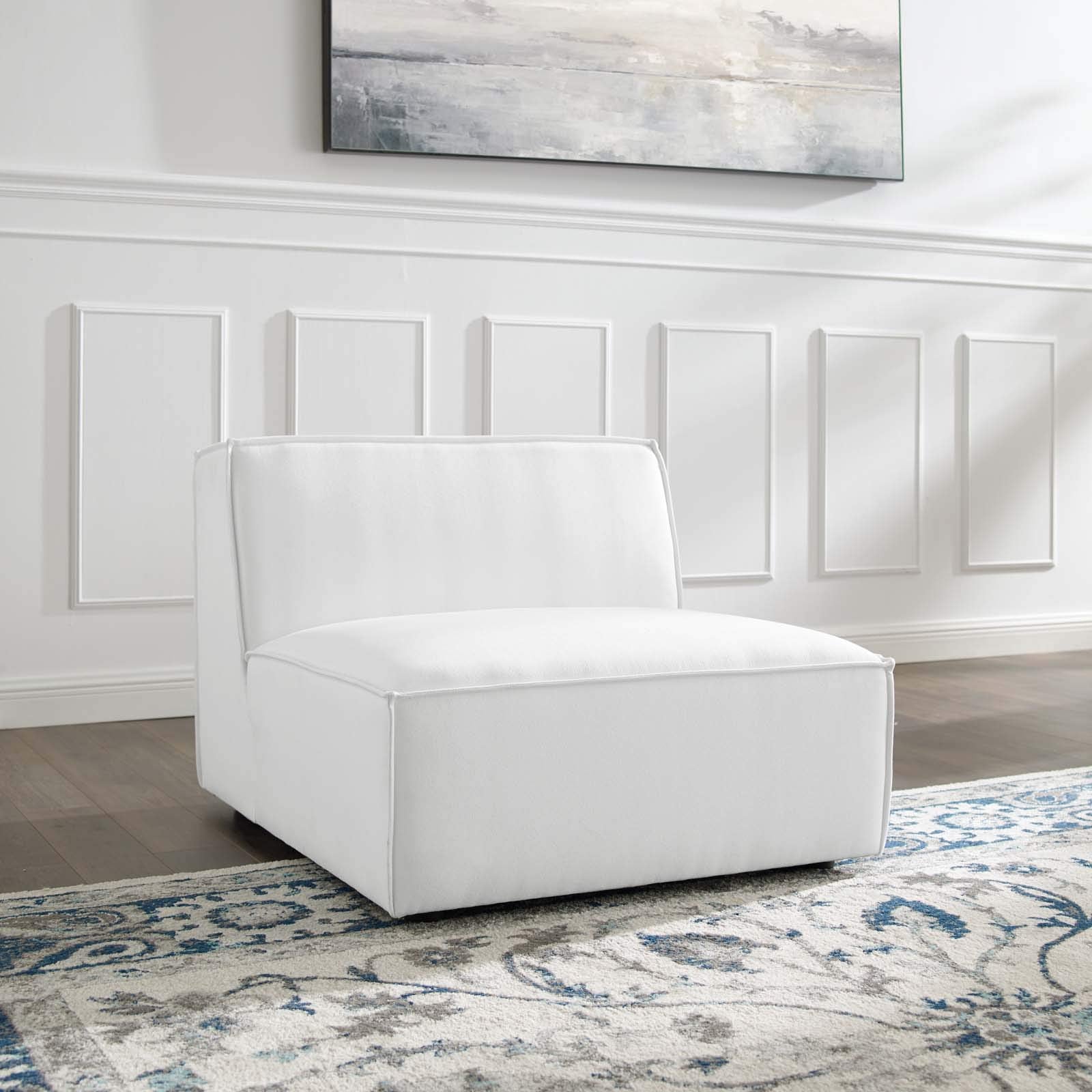 Modway Eei-3872-Whi Restore Sectional Sofa Armless Chair, White