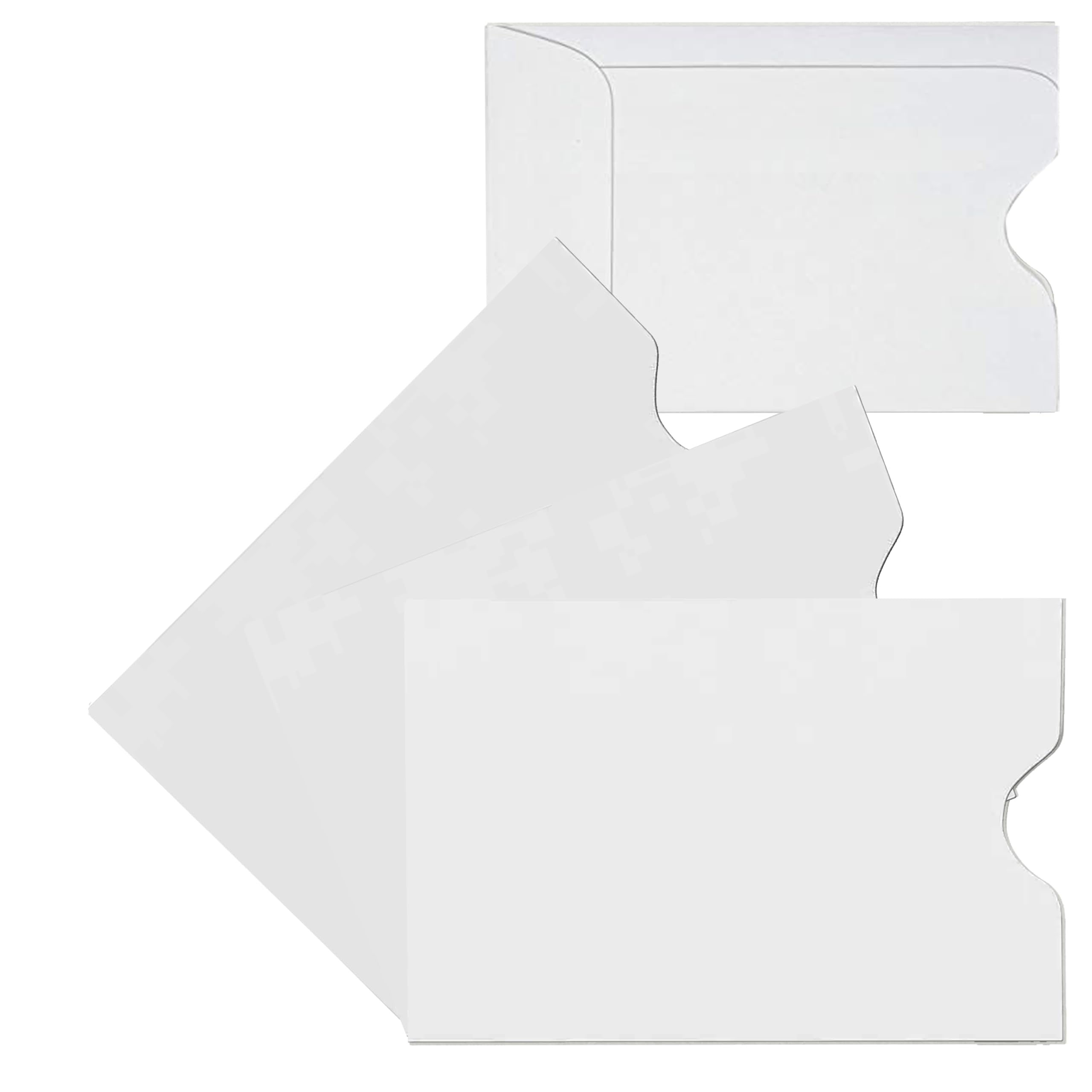 Minas Envelope 500 Key Card Holder/Credit Card Protector/Gift Card Sleeve, Plain White 2-3/8' X 3-1/2' (500 Sleeves)