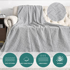 Mysky Home Light Grey Sofa Covers For 3 Cushion Couch Geometrical Couch Cover Living Room Sofa Throws Sofa Slipcovers For Pets, Kids (X-Large, 91' X 118', Light Grey)