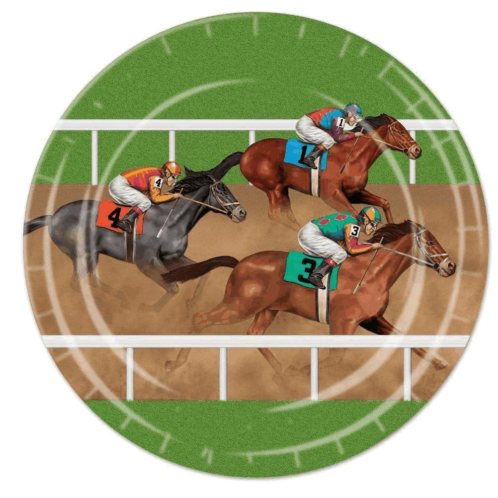 Beistle Horse Racing Plates Pack of 3