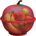 kristoxretail Apple Shape Fruits Vegetables Basket Kitchen Storage Stand with Net Cover Multi Layer Fruit Organizer Bowl Anti Du