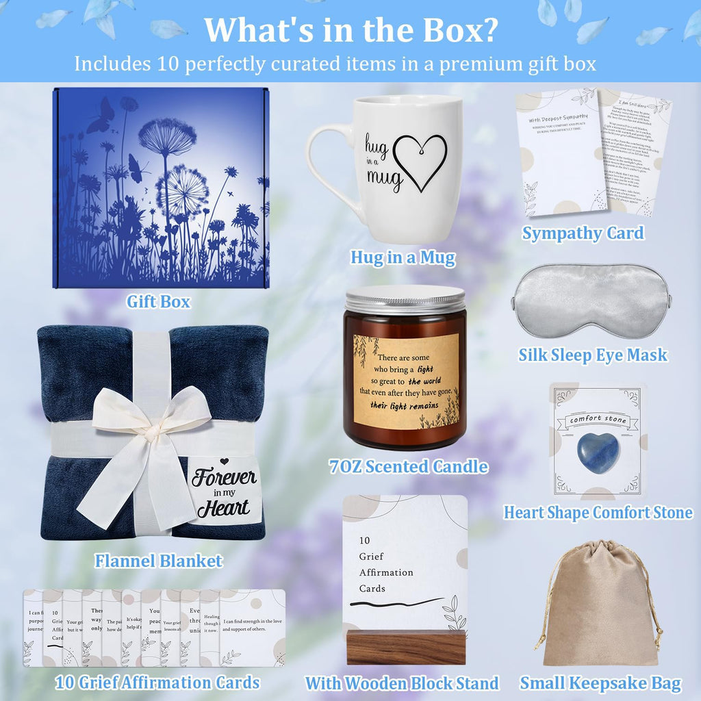 Condolences Gift Basket For Loss, Sympathy Gift Baskets For Loss Of Loved One, Bereavement Memorial Gift For Funeral, Sorry For