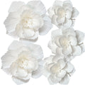 ANSOMO White Paper Flowers Artificial 3D Wall D  cor Wedding Birthday Bridal Baby Shower Nursery Room Backdrop Table Centerpiece