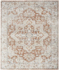 HomeRoots 521794 8 x 10 ft. Oriental Power Loom Washable Rectangle Area Rug Gold