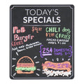 Todays Specials    Restaurant Menu Chalkboard Sign/Black And White 10' X 12' Small Business Special Daily Food Blackboard Sign