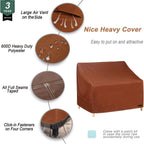 Nettypro Patio Sofa Couch Cover, Waterproof 600D Heavy Duty Outdoor Furniture 3 Seater Bench Cover, 88' Wx 38' Dx 35' H, Brown