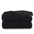 Black Cotton Cable Knit Throw Blanket For Couch Sofa Chair Bed Home Decorative, 3.4 Pounds 60 X 80 Inch Lightweight Woven Throw