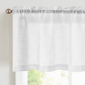 jinchan Sheer Valance Curtain Linen Textured Valance for Kitchen Living Room Bedroom Voile Window Valance Light Filtering Farmho
