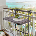 Balcony Railing Table Outdoor Hanging Folding Balcony Bar Table For Railings Patio Table On Railing Aluminium Metal Side Table A