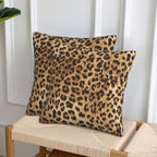 Leopard Pillow Covers 18X18 In Couch Pillow Case Sets Of 2 Modern Decorative Square Throw Pillows For Home Living Room Bedroom B