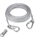 10 Meter Heavy Duty Multipurpose Stainless Steel Clothesline Rope With Safety Hooks | Portable Rustproof Steel Wire Laundry Dryi