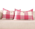 CARRIE HOME Pink Room Decorations Light Pink Buffalo Plaid Lumbar Pillow Covers 12x20 Set of 2 Pink Checkered Pillow Covers 12 x