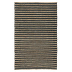 Kosas Home Alysa 30 x 96 Striped Jute Fabric Area Rug in Mineral Blue/Natural