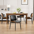 Yafiti Dining Chairs Set Of 4, Fsc Certified Mid Century Modern Accent Dining Room And Kitchen Chairs, Upholstered Pu Leather Di