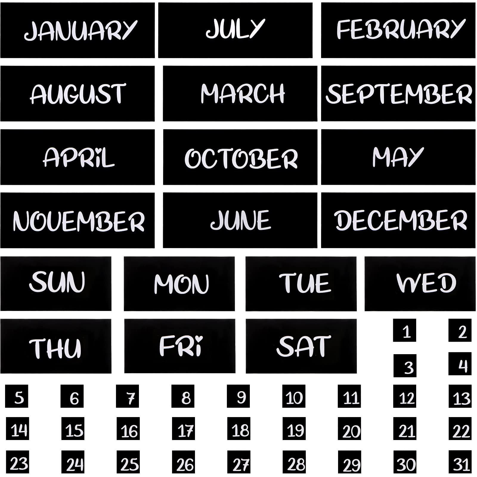 50 Pieces Magnetic Days Of The Week And Months, Magnetic Calendar Dates Indicators For Office, Magnetic Calendar For Fridge, Mag