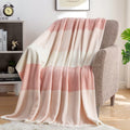 Homelike Moment Fleece Throw Blanket For Couch, Pink Soft Fluffy Blankets Throws, Fuzzy Cozy Plush Flannel Blanket For Sofa, Com