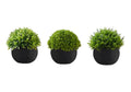 Monarch Specialties I 9552 Artificial Plant, 5' Tall, Grass, Indoor, Set of 3, Decorative, Green Plants, Black Pots