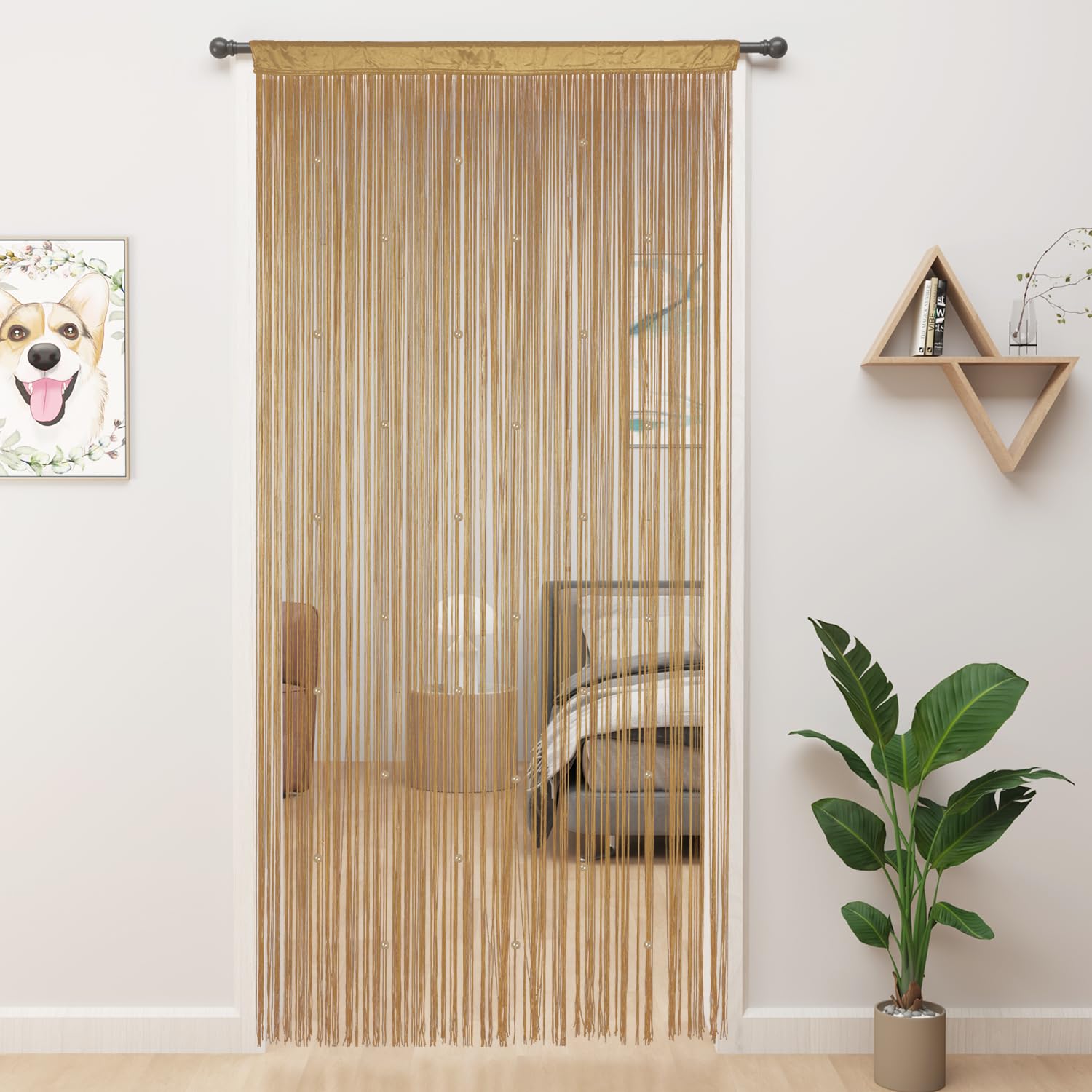 Yiibaii Beaded Curtain Beaded Curtains For Doorways Crystals Suitable For Interior Decoration And Partitions Hippy Closet Curtai