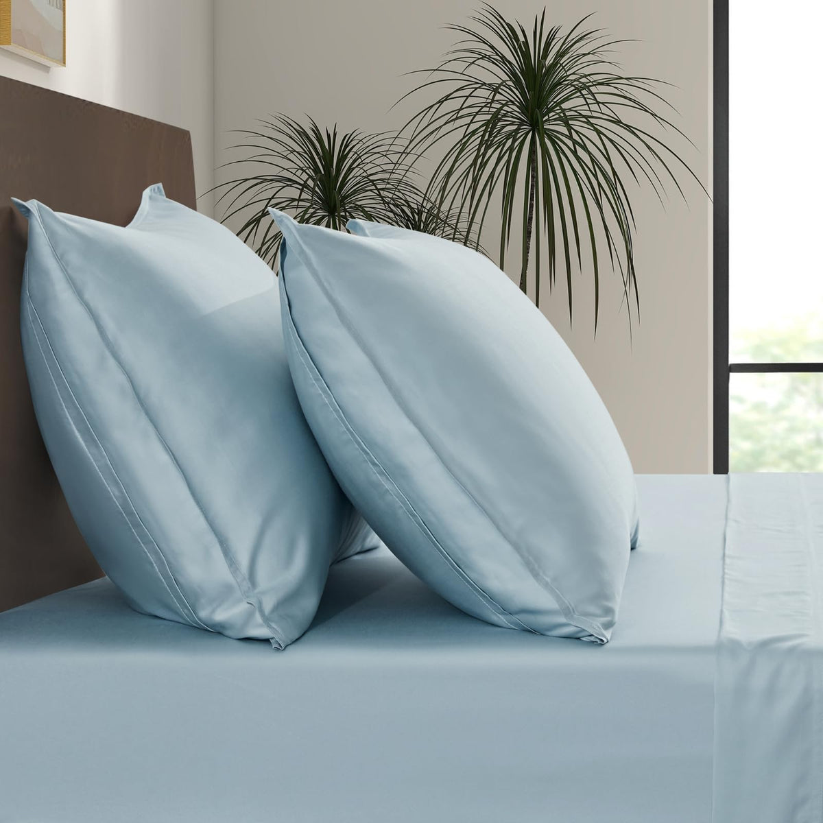 Luxury Bamboo Market |King Envelope Pillowcase Set | 100% Viscose Made From Bamboo | Organically Grown | Ultra Soft | Cooling |
