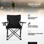 Travel Chair C-Series Rider Chair, Foldable And Portable Camping Chair, Black
