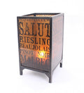 HomeRoots Lighting 10.25-inch x 10.25-inch x 18-inch Brown, Vintage, Letter Pattern - Candle Holder