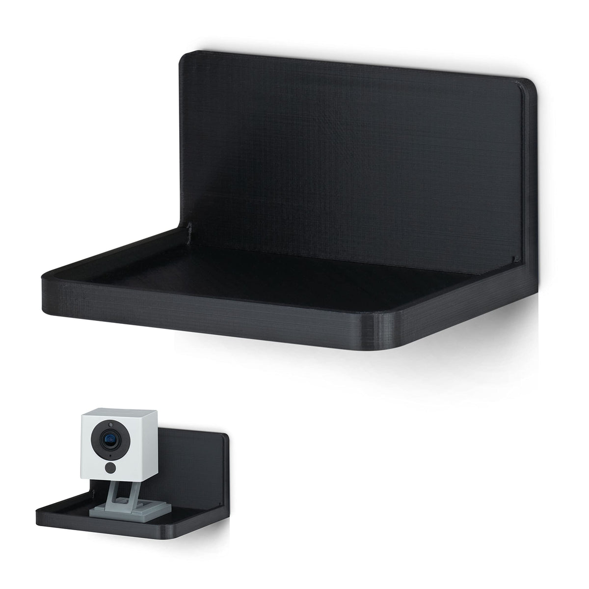 Brainwavz Universal Floating Shelf Mount for Security Cameras Baby Monitors Speakers Plants Toys & More Screwless Holder Strong