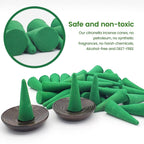 Rrtppt Citronella Incense Cones With 2 Ceramic Dishes | Made With Plant-Based Ingredients | Citronella Oil | Lemongrass Oil | Ro