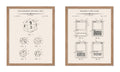 Poster Master 2-Piece Game Blueprint Poster - Icosahedron Decimal Dice Patent Print - Trading Card Game Art - Board Game Art - G