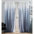Exclusive Home Crescendo Lined Room Darkening Blackout Hidden Tab Top Curtain Panel Pair, 52''x96'', Indigo, Set of 2