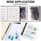 Sheet Protectors, Herkka 500 Pack Upgrade Clear Plastic Page Protectors Sheet Reinforced 11-Hole Fit For 3 Ring Binder Fits Stan
