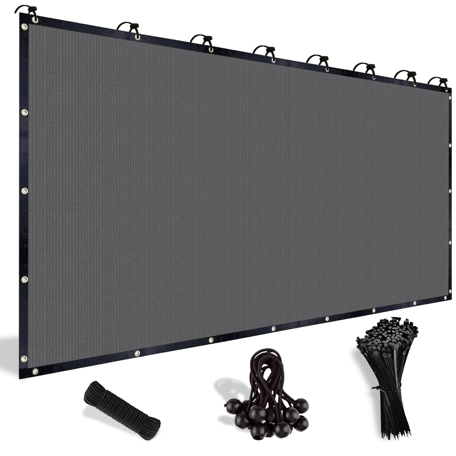 Shade&Beyond Customized Size 90% Sun Shade Cloth With Grommets, 06' X 08' Pergola Shade Cover Canopy, Mesh Tarp Sun Screens For