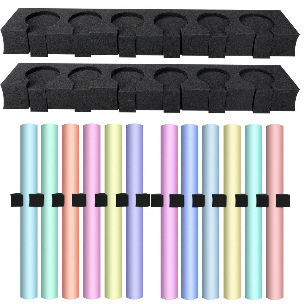 Colarr 2 Sets Seamless Paper Storage Clip Photo Backdrop Storage Rack 33 x 3 x 6 Inches Wall Mount Backdrop Holder Paper Rack fo