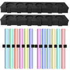 Colarr 2 Sets Seamless Paper Storage Clip Photo Backdrop Storage Rack 33 x 3 x 6 Inches Wall Mount Backdrop Holder Paper Rack fo