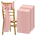 Fani 60 Pcs Satin Chair Sashes Bows Universal Chair Cover For Wedding Reception Restaurant Banquet,Party,Hotel Event Decorations