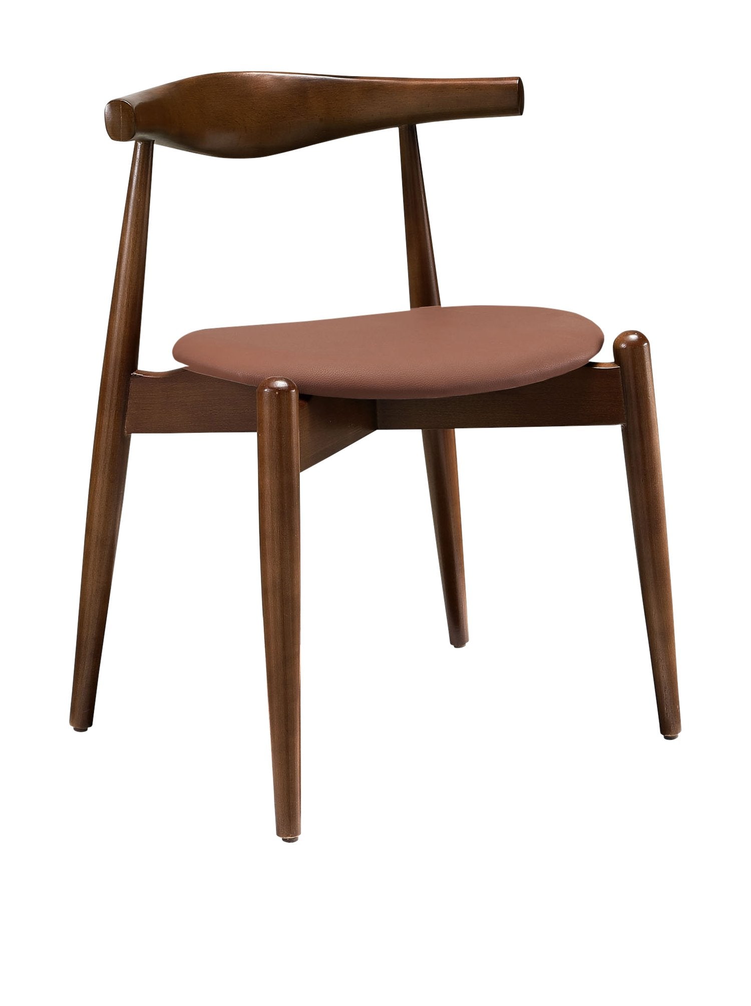 Modway Stalwart Dining Chair, Dark Walnut Tan