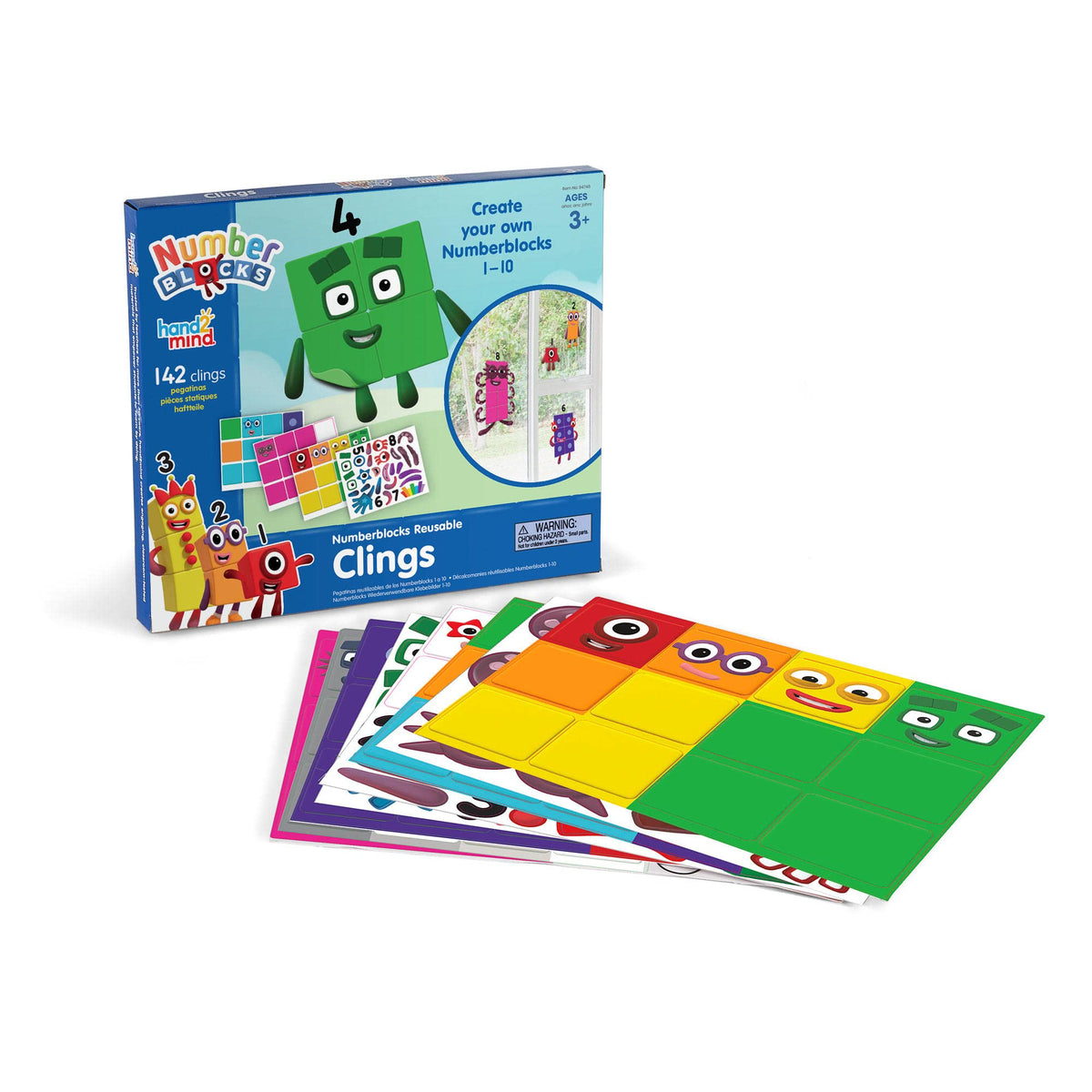 Hand2Mind Numberblocks Reusable Clings, Numberblocks Characters Decals, Classroom Supplies For Teachers Elementary, Numberblocks