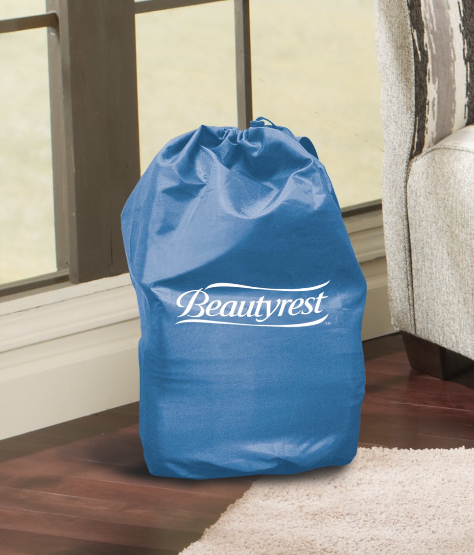 Beautyrest Hi-Loft Inflatable Mattress: Raised-Profile Air Bed with External Pump, Full Blue