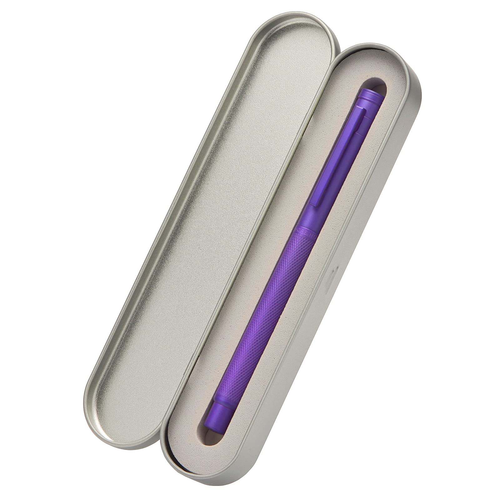 Asvine Hongdian 1851 Purple Forest Fountain Pen, Medium Nib, Metal Case, 1 Count