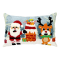 Alysheer Embroidered Flower Floral Tufted Throw Pillow Cover(Navy) (12' X 20', Christmas Winter)