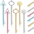 Thenshop 96 Pcs Retro Key Shape Pen Bulk Vintage Key Pens Gel Ink Pens Cute Novelty Pens Black Fine Point Key Pen Fun Refills Pe