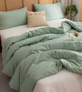 Rosgonia Sage Green Comforter Set Queen- 3Pcs (1 Comforter & 2 Pillowcases) Sage Aesthetic Queen Comforter Set For Women And Men