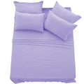 Ldc California King Sheet Set - 6 Pc Brushed Microfiber Bed Sheets 16 Inches Deep Pockets - Embroidered & Plain Pillowcases - Ho